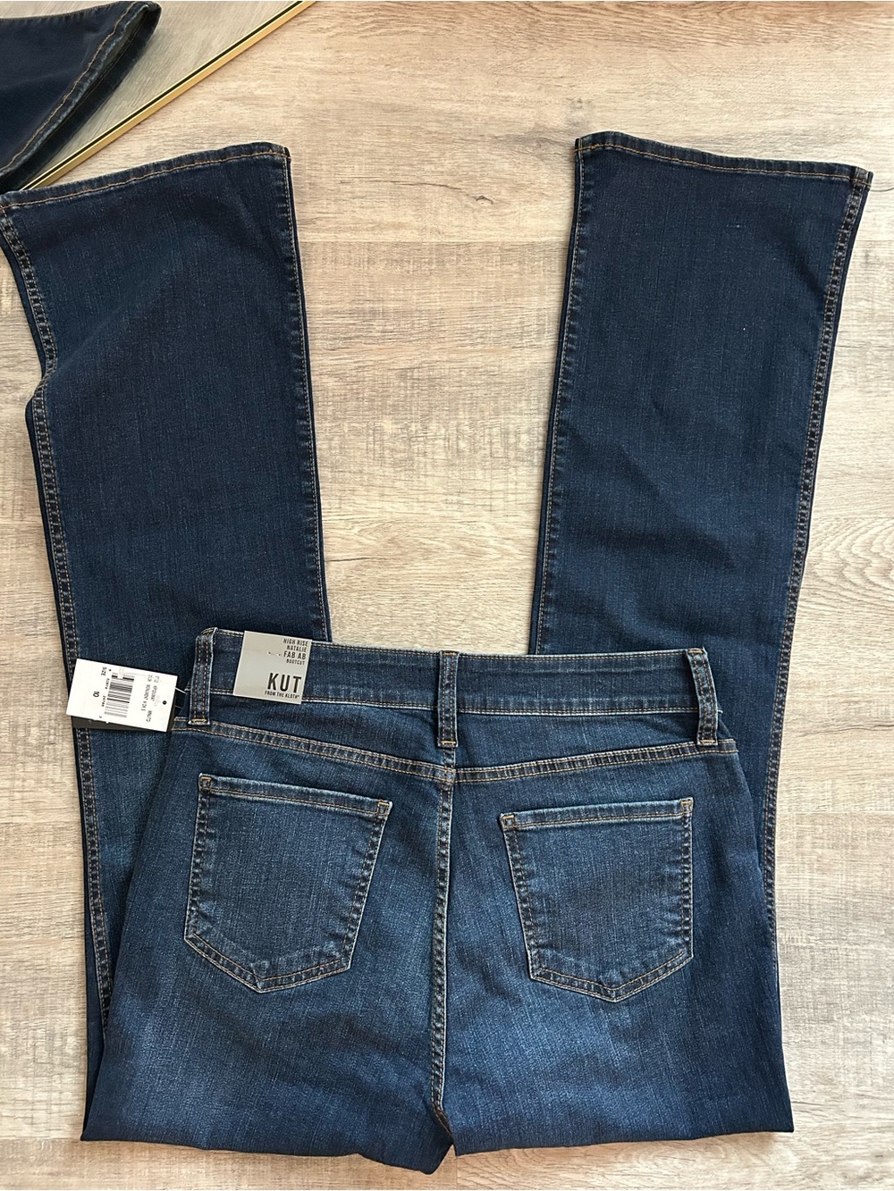 Kut From The Kloth High Rise Natalie Fab Ab Bootcut Jeans NWT Monument Blue 10 - Picture 8 of 8